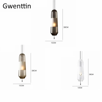 Moderne staklene viseće svjetiljke stropne lampe za blagovanje, spavaće led svjetiljke Nordic Potkrovlje Industrial Home Decor Luminarias