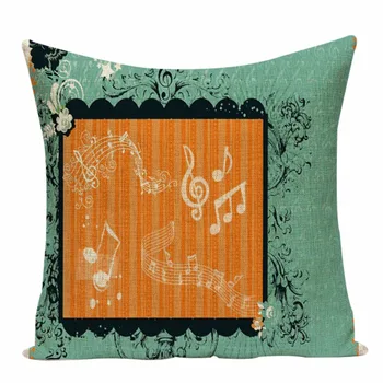 Glazbeni instrumenti note navlake za jastuke Jastuci home dekor prilagođene jastučnice vanjski jastuci дропшиппинг baciti jastuci
