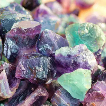 1 pakiranje boje prirodnog kristala fluorit nepravilne pruge quartz crystal kamen točkasto terapija coli физиотерапевтический kamen