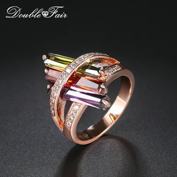 Dvostruki sajam Modni brand višebojne australski Crystal prst prsten za žene rođendanski poklon nakit veleprodaja DFR778