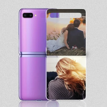 DIY za Samsung Galaxy Z Flip 5G Z Fold 2 Case SM-F700F 2020 Custom Photo Cover Picture Transparrect Hard Shockproof Funda Shell