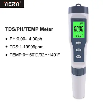 Yieryi NEW Digital Water Tester 4 in 1/3 in 1 Test EC/TDS/PH/TEMP Water Quality Monitor Tester Kit for Pools Vode za Piće
