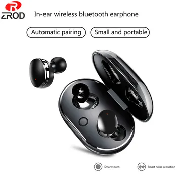TWS Bluetooth 5.0 slušalice su Bežične slušalice IPX7 vodootporan prave bežične slušalice zaslon osjetljiv na dodir za upravljanje stereo sportski slušalice sa mikrofonom