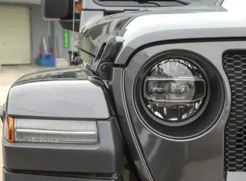 Ukras prednjih svjetala poklopac završiti glave svjetlo žarulja naljepnica za Jeep Wrangler JL 2018 2019 Gladijator JT 2020 auto oprema