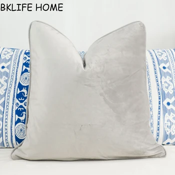 Cijevi dizajn srebrno-siva baršun jastučnica jastučnica soft jastučnicu nema kotrljanja bez punjenja