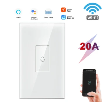 EU US WiFi Water Heater Smart Switch Boiler Touch Wall Switch 20A Tuya Smart Life App Remote Control Timing Controller For Alexa