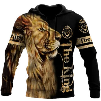 2020 Animal lion 3D Printed Fashion Muške Hoodie Harajuku ulica odjeća pulover Jesenski majica unisex svakodnevne hoodies vrhovima
