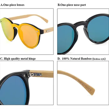 ФЕНЧИ bambus drvo polarizirane sunčane naočale Muškarci Žene 2019 slr leće, sunčane naočale marke dizajn ručni rad Zonnebril Dames