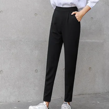 Ženski ljeto jesen nove ženske korejski OL crne ženske sportske hlače tanke prozračne dnevne hlače olovka jednostavan odijelo hlače za dame