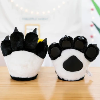 Slatko imitacija panda Lapa pliš rukavice paperjast životinja mekana igračka cosplay rukavice Q1QA
