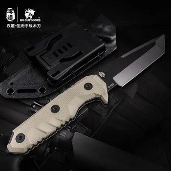 HX OUTDOORS Outdoor field survival knife multi-function saber taktički self-defense knife slingshot alat za preživljavanje straight knife
