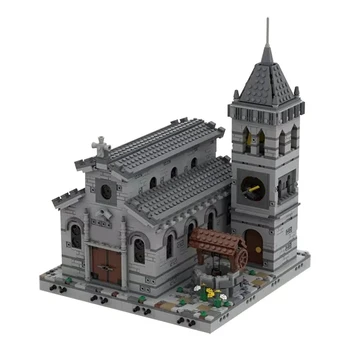 Diy srednjovjekovna crkva modularni MOC-33985 građevinski blokovi i cigle 2085шт Creator Street View Series MOC Arhitekture Blocks igračke
