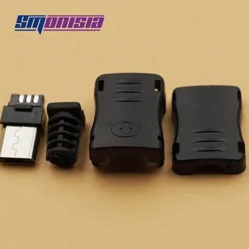 20sets 4 in 1 Micro USB 5P 5Pin Micro USB Plug muški priključak utičnice+plastično kućište ljuske