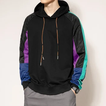 Novi zimski patchwork majica sa kapuljačom muška hip-hop pulover ulica odjeća Odjeća s рендерингом hodanje, trčanje