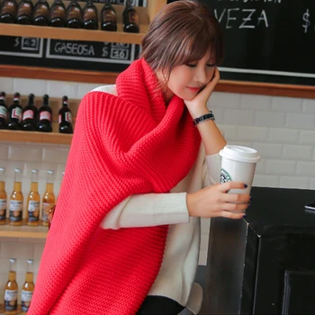 Korejski jesen zima nova moda vuneni šal žene i djevojke dugi vuneni šal toplo jednobojnu par udoban šal visoke kvalitete