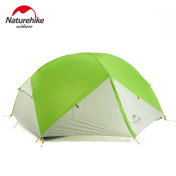 Naturehike 3 Season Mongar Outdoors Camping Tent 20D Nylon Fabic Silicon Double Layer Waterproof Tent for 2 Persons NH17T007-M