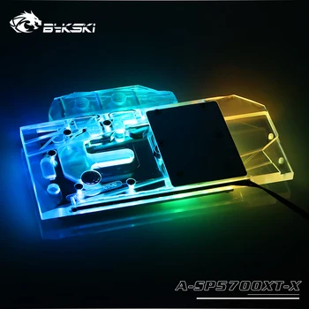 Bykski Water Block use for Sapphire RX 5700 XT Pulse MSI RX5700XT MECH/EVOKE AMD GPU Card Full Cover Copper Support A-RGB/RGB