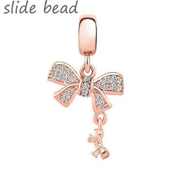 Slide perle keltski čvor luk čvor privjesak Šarm zrna idealni autentične Pandora narukvice nakit diy Valentinovo pokloni