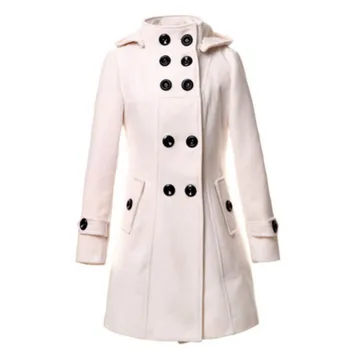 двубортное гороховое donje kaput zima 2020 s dugim rukavima monotono jakna s kapuljačom ženska elegantna odjeća office Ženski kaput