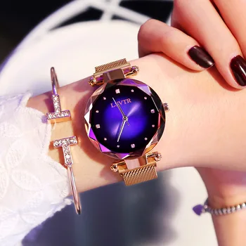 2019 top luksuzna marka zvjezdano ženska moda sat remen od nehrđajućeg čelika gledati žene vještački dijamant sat Relogio Feminino