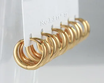 10 parova/Lot Veleprodaja zlatne naušnice-prsten za žene zlatne naušnice Brincos Ouro Ohrringe kovrče D ' oreilles Orecchini E0204