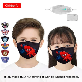 Junak crtića dječaci i djevojčice djeca 3D digitalni tisak višekratnu upotrebu i моющийся podesivi uho remen maska za lice s besplatnim filter 2