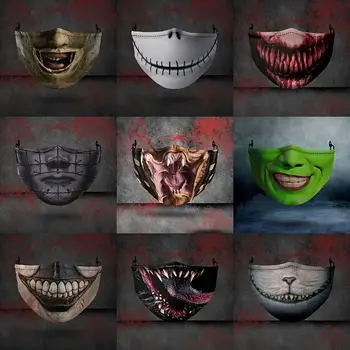 3D gotički horor polovica lica пылезащитная maska novi otrov klaun cosplay maske smiješno college Halloween Maskenbal Joker zaštitna Maska