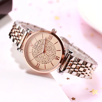 GEDI Fashion kvarcni satovi za žene Top Clock satovi luksuzni ženski Ručni sat Rosegold jednostavan remen od legure reloj mujer
